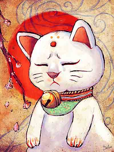 イラスト「招き猫の涙」