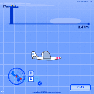 紙飛行機のシミュレーション